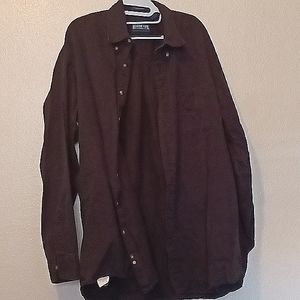 XLT Dark Brown Long Sleeve Button Down